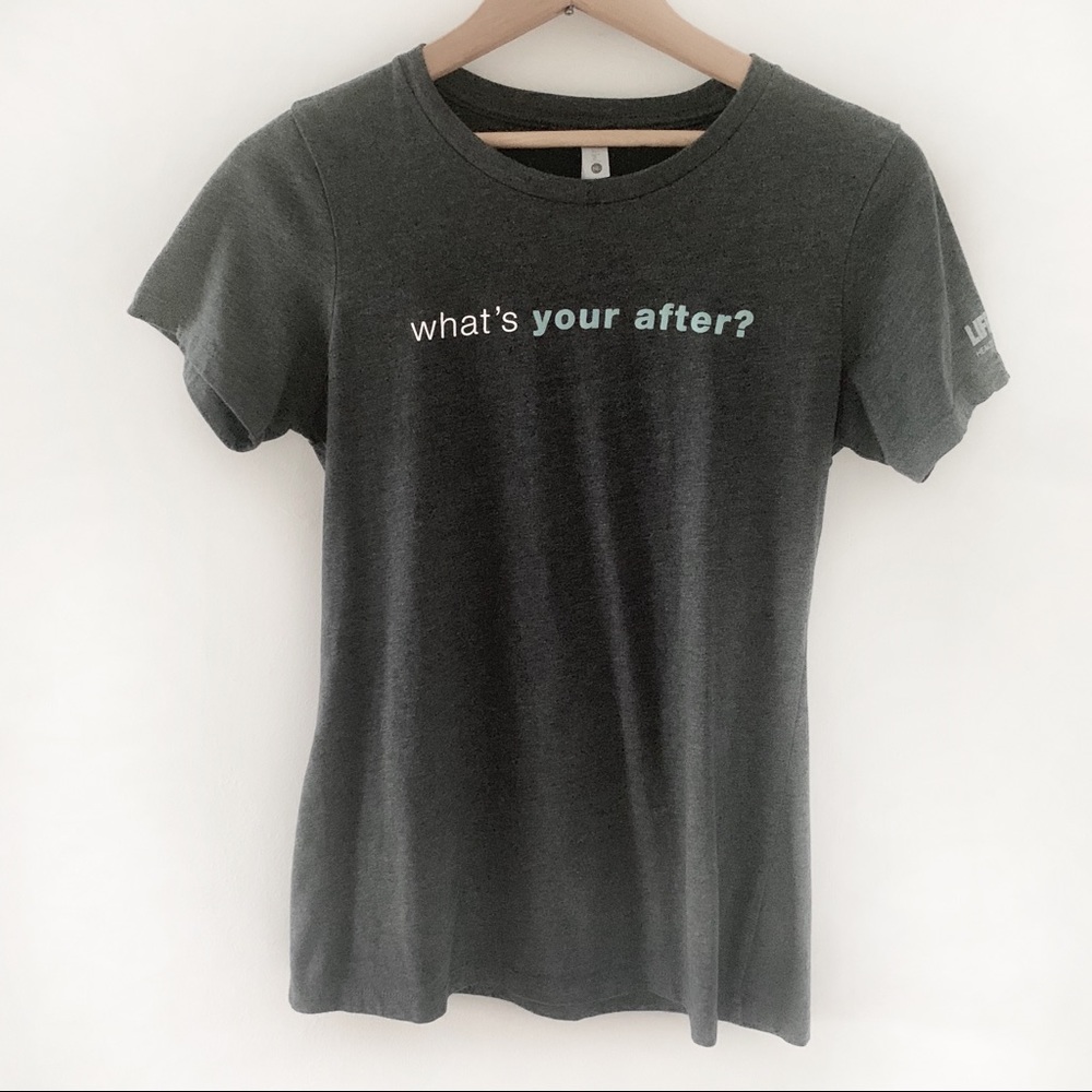 Next Level Apparel “What’s your after” Grey Tshirt